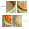 Oreiller réaliste hamburger oreiller coussinfun fark cadeau chaise de bureau pad cheeseburger oreiller hamburger pelushie oreiller toys cadeau pour les enfants