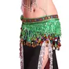 Stage wear fashion tassel pancia danza da ballo costume costume moneta cintura anheppela per abbigliamento da palcoscenico e donne danza indossa D240425