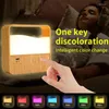 Lumières nocturnes bébé rechargeable touchetable petite lampe de table LED Horloge RVB Couleur de couleur Couleur avec port USB