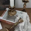 Candele Candele Antique Candlestick Resin Accessorio retrò retro francese Decor decorazioni per la casa