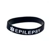 Очарование браслетов 1 ПК Эпилепсия Силиконовая браслета Женщины и мужчины резиновый вдохновляющий браслет для взрослого размера