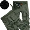 Men's Pants Mens Winter Thick Warm Cargo Pants Casual Fleece Pockets Fur Trouser Fashion Loose Baggy Jogger Worker Male Pants Plus Size 40 d240425