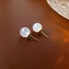 Boucles d'oreilles Drejew Jade pour les femmes 2024 Naturel Stone Round Ear Party Mariages Fournitures de dopship des bijoux pour femmes