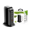 Chargers 40W Desktop USB Charging Station QC3.0 PD 20W Carregador rápido para iPhone USB Tower Tower Universal 6 Portas Carregador portátil