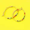 Link bransoletki kolorowe koraliki ręczne Bransoletka Bransoleta kostka tkającego tęczy w stylu Rainbow Shinning Charm for Women Wedding Jewelry Gift
