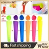 Ice Cream Tools 1/6 silicone ice cream mold DIY popsicle manufacturer summer ice cream yogurt jelly popsicle mold DIY kitchen tool accessories Q240425