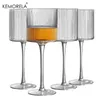 Tumbler 4pcs linee verticali francesi bicchieri di champagne in vetro casa cocktail bianco vino rosso di fascia alta H240425