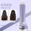 40mm Hair Curler Water Wave Curl Machine Ceramic Fast Heating Curling Iron LCD Display Rotating Roller Rotary Styling Tool 240425