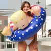 Trump Swimming Pool Party Party Summer PVC flotte une bague de natation gonflable pour les adultes