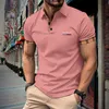 ヨーロッパとアメリカのメンズカジュアル半袖ポロシャツオフィスファッション格子縞のコラーTシャツ通気性トップ240420
