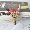 Kwiaty dekoracyjne 6pcs mini suszony kwiat bukiet pudełko prezentowe dekoracja dekoracja domowego wazonu pampas trawa aranżacja