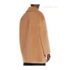 Designer Coats Cashmere Coats Luxury Coats Maxmaras 2024 New Womens Double Breasted Camel Wool Pea Coat