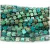 Lösa ädelstenar Veemake Natural Blue Turquoise Free Form Cube Pärlor för smycken tillverkning 08283