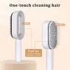 Brosse à cheveux auto-nettoyage rapide à une clé Masage Masage Peigt Hair Brush Air Cushion Détanglant les outils de style peigne de massage du cuir chevelu 240418