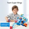 Super Wings S4 World Aircraft Playset Air Moving Base With Lights Sound inkluderar Jett Transforming Bots Toys for Kids Gifts 240510