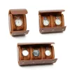 Cases OIMG 3Slot Watch Roll Travel Case Portable Vintage Leather Watch Display Case Watch Storage Box Watch Organisatoren van Men Cadeau