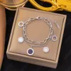 Sier Chain Bangle Womens Colorless Armband 2024 Neues japanisches und koreanisches Modearmband High -End -Leuchttitan -Stahlarmband Designer für Frauen