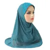 Hijabs h078 grandi ragazze adulti morbido netta due strati sciarpa musulmana cappello hijab islamico amira tira su headwrap bella 10 anni ragazza sciarpa d240425