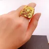 Echte 100% pure 24k gouden kleur reliëfdraakring voor mannen bro accessoires fijne sieraden geschenken oro 24 k betere dikke ringen cadeaus 240422