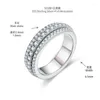 Кластерные кольца R3-D21 Lefei Fashion Luxury Trend Classic Fine Moissanite Design Lucky Time Ring для очарования женщин 925 Серебряные свадебные украшения