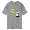 メンズTシャツメンズバナナ脱衣オーバーコート面白いプリントTシャツ夏のユーモアジョークヒップスターTシャツソフトコットンカジュアルTシャツ衣装Streetwearl2404
