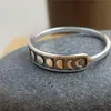 Band Rings Retro Minimalist Moon Phase Ring Designed to stack with simple stacking bands stunning H240425