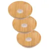 Paies jetables Paies 3PCS Mason Jar Lid avec trou réutilisable Couvoirs