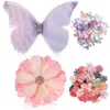 Dekorativa blommor 100 st fjärilar ornament bröllopsapplikationer fest fjärilsdekorationer för hantverk diy hem hem