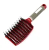 2018 Vrouwen Haar hoofdhuid Massage Kam Bistle Nylon Hairbrush Wet Krullary Detittar Hair Borstel voor Salon Hairdressing Styling Tools7227381