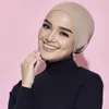Hijabs Femmes musulmans Stretch Turban Cap doux modal Muslim Bonnet Islamic Hijab Contrôle Modal Inner Hat Turban Heads G2D3 D240425