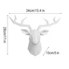 Deer Head Sculpture Animal Statue Figurines Wall Hanging Creative Elk Art Antlers Statuette for Office Decoration Mount 240425