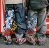 Vintage Harajuku -borduurwerk baggy jeans vrouwen y2k streetwear slouchy gescheurd voor en mannen zware vakmanschap broek 240416