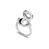 Clusterringen CKK Ring Signature Floating Locket for Women Men Anillos Mujer 925 Sterling Silver Sieraden Bruiloft verloving