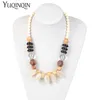 Pendants Long Big Acrylic Resin Wood Bead Chains Fashion Necklace For Women Geometric Pendant Designer Vintage Jewelry Wholesale