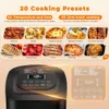 15.5QT X-Large Air Fryer Oven met rotisserie-mand en spieskit-Krachtige 1800W, 50-425F TEMP-bedieningselementen, slimme thermometer, roestvrij staal