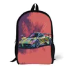 Rugzak Speed Sport Cars Boy Girl Neo Fauvism Cover Art Backpacks Streetwear High School Tassen Outdoor Style Designer Rucksack