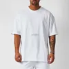 T-shirts masculins t-shirts t-shirts t-shirts blancs surdimensionnés surdimensionnés de couleur unie de couleur solide