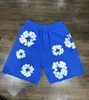 Men's Shorts Roupas estampadas em flores de para homens e espuma integral sumama estilo vero n Y2k terno calas trs quartos 2024 H240425