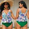 Women's Swimwear 074 2024 Stylish Swimsuit Female Separate Bra Underpants Plus Size Short Suits Top Set Of Two Fashion Pieces For Women