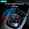 Laddare USAMS 245W Digital Display Fast Car Charger för iPhone iPad MacBook 5 Ports USB A C Snabbladdare för Huawei Xiaomi Samsung