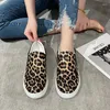 Chaussures décontractées 2024 Sneakers féminins Fashion Leopard Print plat extérieur sport Skateboard Dames Vulcanisés Femmes