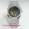 Luxury AP Wrist Watch Mens Royal Oak Series 15407BC Platinum Frost Gold Hollow Out Watch Business Business Sports Double pendule Mécanique