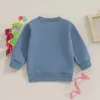 Tシャツ幼児の男の子スウェットシャツ長い丸いネックレター刺繍プルオーバークルーネックシャツトップ冬の秋の衣料品2404