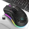 BM600 wiederaufladbares Gaming-Maus USB 2,4 g Wireless RGB Light Waits Gaming Mice Desktop Computer Notebook Laptop E-Sports 240415