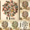 Stickers 3D Acrylic Crystal Wall Sticker Adhesive DIY Stereo Photo Frame Tree Pattern Wear Resistant Home Decoration Wall Art Decals