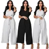 Ethnic Clothing Modest Women Muslim Sleeveless High Waist Wide Legs Casual Pants Romper Jumpsuits Turkey Dubai Kaftan Islamic Outfis