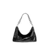 Mjuk 2024 COWHide Chain Bag Womens Hand Grab Mönster Tote Single Shoulder Crossbody Large Capacity Lazy Style Pendlare