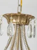 Lustres de lustres em forma de coração French Crystal Light Light Princesa Romântica Bedro Pingente Lâmpada Americana Lustre de Jantar Decoração da sala de estar