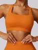 Tapa de tanque de yoga Push Up Sports Sports Braking Protido ALTA HIGHT BRALETTE Hollow Out Cross Criss Cressing Training Fitness Bras