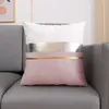 Coppa di velluto di velluto di cuscino Coperchio decorativo per il divano decorazioni per la casa grigio rosa